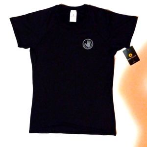 Body Glove Shirt Top Sports 50 Sun UPF Unisex Black Short Sleeve Kids Medium